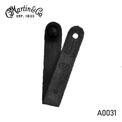 Martin 마틴 블랙 가죽 헤드스탁 스트랩 타이 [A0031]