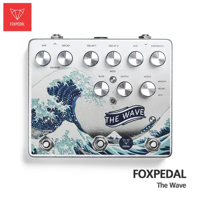 Fox Pedal 이펙터 The Wave (Dual Delay/Reverb/Modulation)