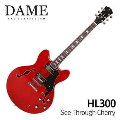 DAME 일렉기타 세미할로우 HL 300 See Through Cherry