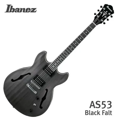 Ibanez 아이바네즈 일렉기타 AS53 TRANSPARENT BLACK FLAT