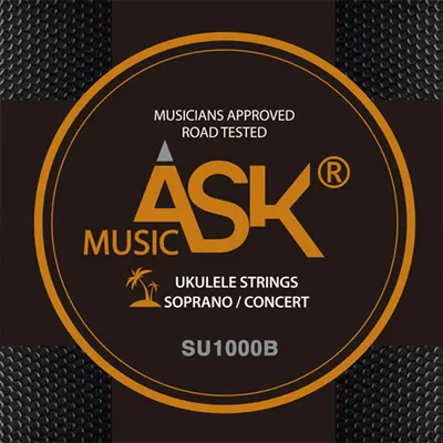 Askmusic 우쿨렐레 스트링 SOPRANO & CONCERT BLACK NYLON SU1000B