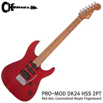 Charvel 일렉기타 PRO-MOD DK24 HSS 2PT - Red Ash, Caramelized Maple Fingerboard (하드케이스 증정)