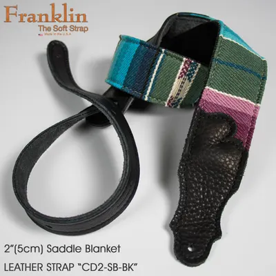 Franklin Soft Leather Strap 스트랩 Black End - (2 inch (5cm) FCD2-SB-BK