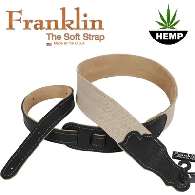 Franklin Natural Hemp Strap 스트랩 Black End - (2 inch (5cm) FH2A-BK