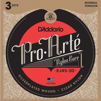 Daddario 클래식기타 스트링 3PACK Pro-Arte Nylon Normal Tension [EJ45-3D]