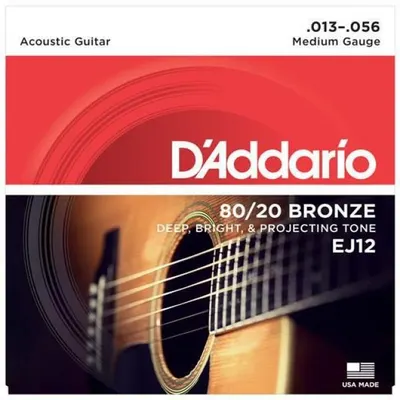 다다리오 Daddario 통기타줄 80/20 브론즈 [EJ12] (013-056)