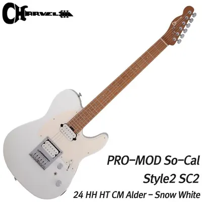 Charvel 일렉기타 PRO-MOD So-Cal Style2 SC2 24 HH HT CM Alder - Snow White (하드케이스 증정)
