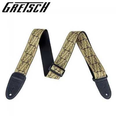 Gretsch Double Penguin Straps - Gold / Black