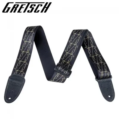 Gretsch Double Penguin Straps - Black / Gold