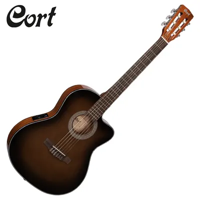 콜트기타 Cort 클래식기타 Jade E Nylon Dark Brown Burst
