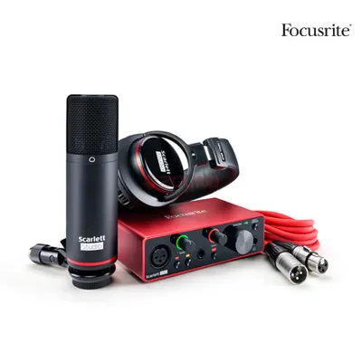 Focusrite Scarlett Solo Studio (3rd Gen) 스칼렛 USB 오디오인터페이스 (오디오인터페이스+마이크+헤드폰 패키지)