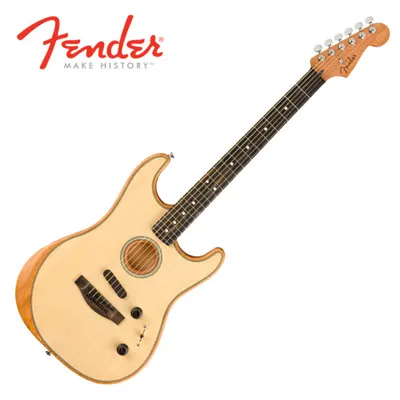 Fender USA American Acoustasonic Stratocaster NAT W/BAG EB (097-2023-221)