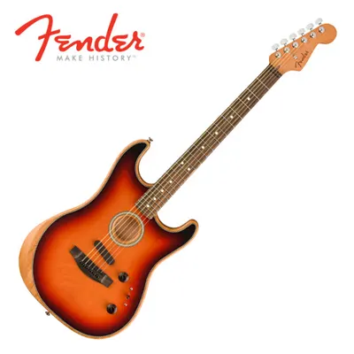 Fender USA American Acoustasonic Stratocaster 3TS W/BAG EB ( 097-2023-200)