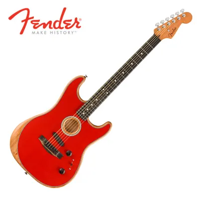 Fender USA American Acoustasonic Stratocaster DKR W/BAG EB ( 097-2023-254)