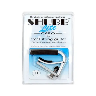 Shubb 가벼운 기타카포 Capo Lite L1 Silver (Steel String)