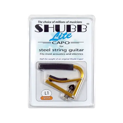 Shubb 가벼운 기타카포 Capo Lite L1 Gold (Steel String)