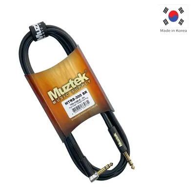 Muztek 케이블 TRS Stereo Cable 3m Straight+Right Angle MTRS-300SR