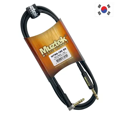 Muztek 케이블 TRS Stereo Cable 1.8m Straight+Right Angle MTRS-180 SR