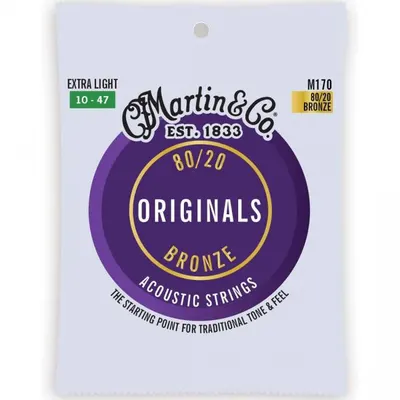 마틴기타줄 Martin 통기타줄 M170(80/20 Extra Light) Original 010-047