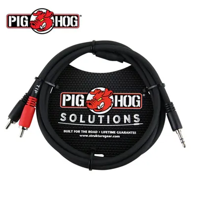PIG HOG Stereo Breakout Cable / 3.5mm to Dual RCA PB-S3R03 0.9m