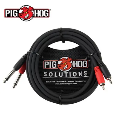 PIG HOG Dual Cable (RCA-1/4inch) PD-R1410 3m