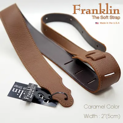 Franklin Soft Leather Strap 스트랩 - Caramel 통가죽, 2 inch (5cm) F4A-CA-G