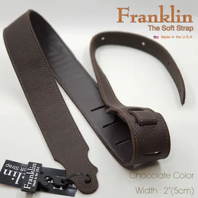 Franklin Soft Leather Strap 스트랩 - Chocolate 통가죽, 2 inch (5cm) F4A-CH-G