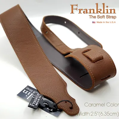 Franklin Soft Leather Strap 스트랩 - Caramel 통가죽, 2.5 inch (6.35cm) F4B-CA-G