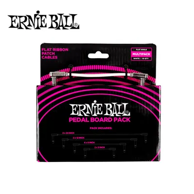 Ernie Ball 어니볼 악기케이블 Flat Ribbon Patch Cable White Multi-Pack [P06387] (EBAC-308)