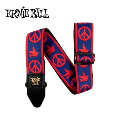 Ernie Ball 어니볼 스트랩 Classic Jacquard Strap PEACE LOVE DOVE RED/BLUE [P04698] (EBAC-295)