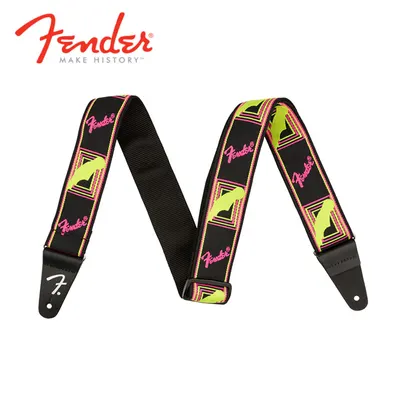Fender 스트랩 Neon Monogrammed Strap Yellow/Pink (099-0681-304)