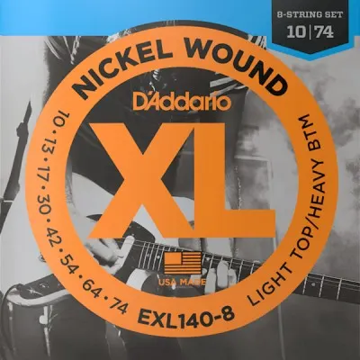 Daddario 다다리오 일렉기타줄 8현 Light Top/Heavy Bottom [EXL140-8] (010-074)