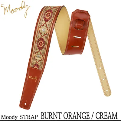 Moody 스트랩 Leather/Hippie 2.5인치 [Standard Size] Burnt Orange/Cream
