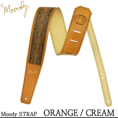 Moody 스트랩 Leather/Hippie 2.5인치 [Standard Size] Orange/Cream