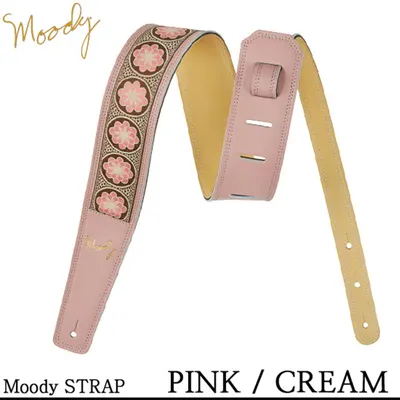 Moody 스트랩 Leather/Hippie 2.5인치 [Standard Size] Pink/Cream