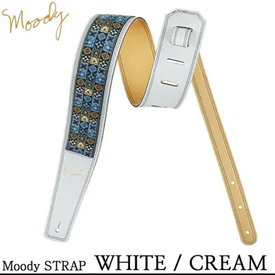 Moody 스트랩 Leather/Hippie 2.5인치 [Standard Size] White/Cream