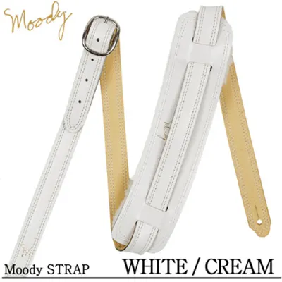 Moody 스트랩 Leather/Sheepskin [Standard Size] White/Cream