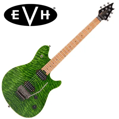 EVH 일렉기타 Wolfgang WG Standard Series - Maple Top, Transparent Green (하드 케이스 포함)