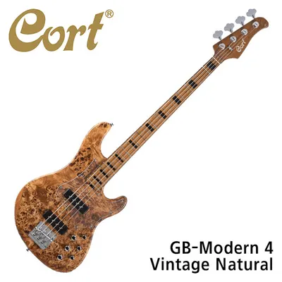Cort 일렉베이스 GB-Modern 4 Open Pore Vintage Natural