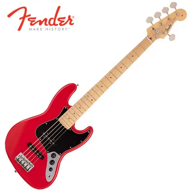 Fender Japan Hybrid II Jazz Bass V MN Modena Red (566-2202-316)