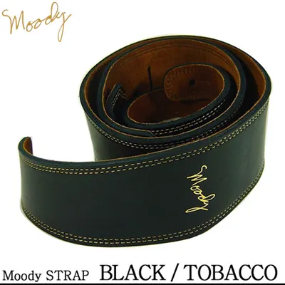 Moody 스트랩 Leather/Suede 2.5인치 [Standard Size] Black/Tobacco
