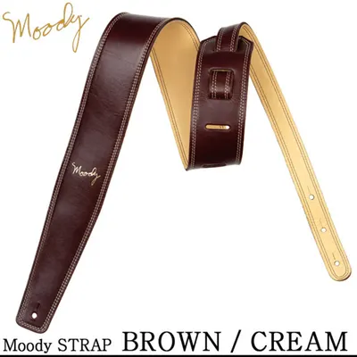 Moody 스트랩 Leather/Suede 2.5인치 [Standard Size] Brown/Cream