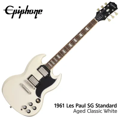 에피폰 Epiphone 일렉기타 1961 Les Paul SG Standard Aged Classic White (EIGC61SGACWNH1)