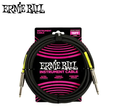 Ernie Ball 어니볼 악기케이블 15FT PVC Straight Cable Black [P06399]