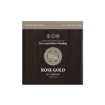 Gopher Wood 고퍼우드 어쿠스틱 스트링 로즈골드 코팅현 GWAS-1253
