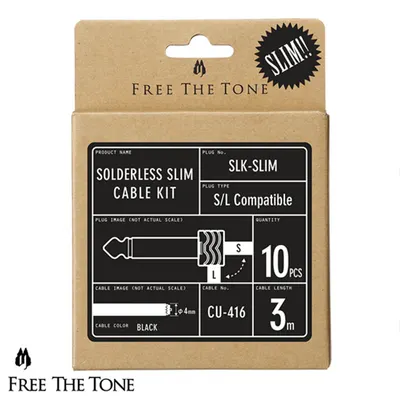 Free The Tone 슬림 플러그 키트 SLK-SLIM (CU-416 케이블 용 Solderless)