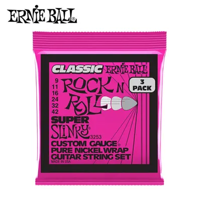합리적인 가격의 3팩! Ernie Ball 어니볼 일렉기타줄 Super Slinky Classic Rock N Roll Pure Nickel 3Pack [3253] (009-042)