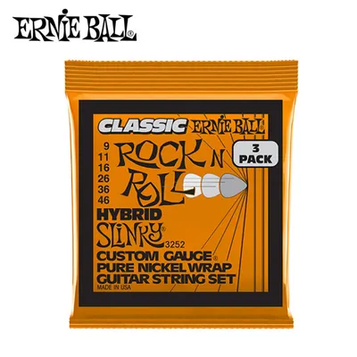 합리적인 가격의 3팩! Ernie Ball 어니볼 일렉기타줄 Hybrid Slinky Classic Rock N Roll Pure Nickel 3Pack [3252] (009-046)