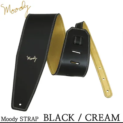 Moody 스트랩 Leather/Suede 4인치 [Standard Size] Black/Cream