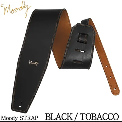 Moody 스트랩 Leather/Suede 4인치 [Standard Size] Black/Tobacco